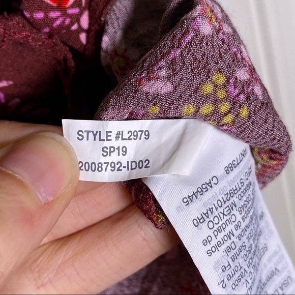 Madewell Tie Sleeve Wrap Top Butterfly Print - Picture 9 of 10